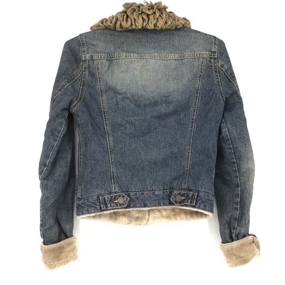 Abercrombie & Fitch Women's Blue Long Sleeve Cotton Denim Jacket - Size XS - Picture 4 of 7